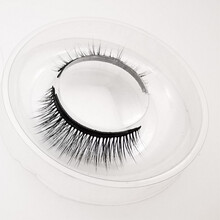 免胶水磁力假睫毛自然短款仿真自动贴磁石磁铁磁力眼线液睫毛套装 自然两对【约9mm】 磁石睫毛