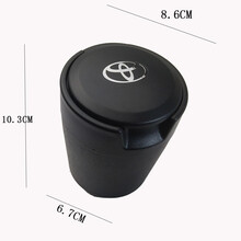 新款 老款 丰田汉兰达车载烟灰缸 专用 原装 汽车黑武士储物盒18 小 10至14款  丰田标 金属胆
