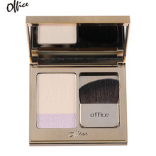 欧菲姿（OFFICE）彩妆专柜柔光蜜彩饼带刷定妆修容遮瑕干粉粉饼阴影修容双色控油持妆修颜粉 HF02 柔沙裸粉