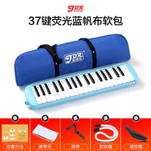 嘉德瑞口风琴37键32键初学者小学生用专业演奏级吹管乐器幼儿童女 【37键蓝色-帆布软包】一套吹管组(吹管吹嘴)
