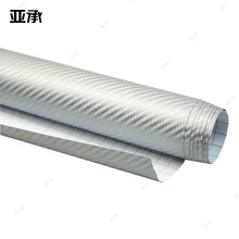 亚承 车身改色膜 全车贴膜 亚光3D碳纤维贴纸 汽车改装膜  车顶膜 内饰改装膜 哑光装饰贴 银色1.27米X1米 3D立体碳纤维膜