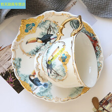 陶瓷咖啡杯ins风北欧式小创意英美式个性咖啡杯套装杯架家用 大嘴鸟