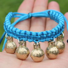 【店铺推荐】狗狗小铃铛猫咪项圈泰迪颈圈比熊可爱项链宠物狗饰品小型犬铜铃铛 蓝色 S(颈围15-35cm)建议12斤内