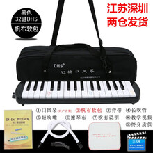 奇美DHS口风琴32键37键儿童中小学生用课堂教学初学者男孩女孩专用演奏级比赛用琴 32键口风琴黑色【全套配件】