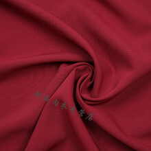 【今年流行布料】设计师手工裁缝衣服布料夏款夏季薄款不透冰丝面料长丝纯色抗皱微弹裤装布料裙子西装布 酒红色