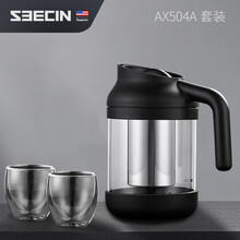 美国seecin冷萃咖啡壶耐热玻璃冷萃壶带过滤网家用泡茶壶冷水壶滴水壶咖啡萃取壶 AX504冷萃壶1100ML套装