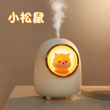 愚乐加湿器迷你家用静音卧室办公室宿舍可爱创意补水小型空气喷雾 纯洁白【无线太空舱加湿器】 充电版