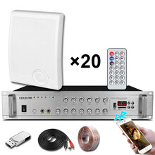 帝顿（DIDUN） 壁挂音箱 广播喇叭音响套装背景音乐 幼儿园商场超市校园教室 壁挂音响 20个10瓦壁挂+350瓦蓝牙功放+100米线