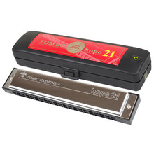 TOMBO通宝6621 21孔复音口琴 初学成人儿童 学校演奏练习 A调