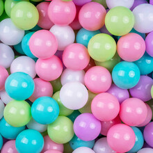 海洋球彩色加厚婴儿童室内玩具防吞咽可啃咬网红波波球池无毒无异味批发 马卡粉蓝绿白100个加厚7CM送网袋