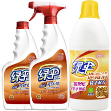 绿伞实木地板液体蜡500g*2瓶 家用木地板清洁液护理蜡保养精油复合地板保养护理保养液上光去污不留痕 500g*2瓶+地板清洁剂800g