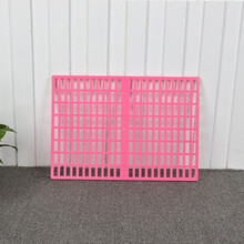 DRONTAL狗笼脚垫板狗兔子猫垫防啃咬塑料垫板笼子垫脚宠物网格垫散热板 (42×33)1厘米厚不可折弯 粉色