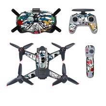 适用于DJI FPV大疆套装贴纸穿越机眼镜V2遥控器摇杆全套PVC个性贴膜防水防刮保护贴配件 DJIFPV航海传说全套贴纸