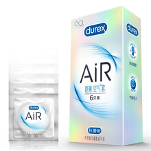 杜蕾斯durex  AiR隐薄空气套6只装 至薄幻隐装 男用安全套 超薄避孕套 计生用品