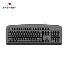 双飞燕（A4TECH） KB-8PS2 键盘 有线键盘 办公键盘 防溅水 PS2接口台式机专用 黑色