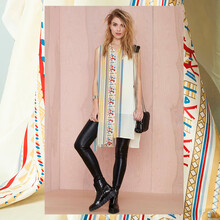 煊缎 真丝双绉面料 浅色异域风格几何条纹印染OL衬衣布料服装布匹夏