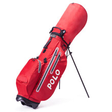 POLO GOLF高尔夫球包男女支架包轻便版可调节双肩背防水多功能可装14支球杆 红色