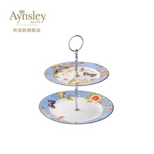 英国AYNSLEY安斯丽骨瓷咖啡杯红茶杯碟下午茶温莎小屋花园CottageGarden 温莎双层蛋糕碟