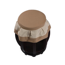 京炫（JINGXUAN)手绘古筝盖布防尘布古筝防尘罩中国风 典雅古筝罩防尘套简约 卡其色凳罩