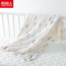 南极人2层纱布婴儿床单季薄款透气新生婴儿幼儿园床上用品薄单子 2层小菠萝 150X200±5cm