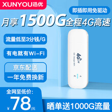 【送1000G流量】迅优4g无线路由器随身wifi无限流量卡免插卡移动笔记本上网卡托车载mifi热点 【插卡版】新品4G三网通-1500G全程4G高速