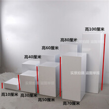 拙治 烤漆展示台地台架橱窗展示台工艺品陈列架展台架柜模特道具底座 方形立柱 40*40*高90厘米单个