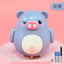 网红电动摇摆磁力小鸡可爱磁性鸭子小分队儿童抖音女孩宝宝玩具男 电动摇摆的小猪-灰色