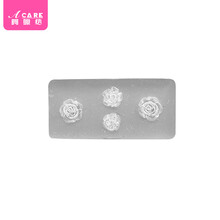 阿嚓热 美甲3d立体美甲蝴蝶结小熊模具爱心雕花硅胶甲油胶脱膜美甲模具 玫瑰款 1套