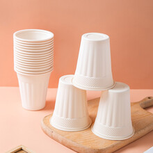 开普特 一次性加厚玉米淀粉杯子环保家用商务办公茶水咖啡奶茶水杯180ml*20只 WH-1588