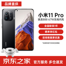 小米11Pro 5G游戏手机 骁龙888 2K AMOLED四曲面柔性屏 67W无线闪充 黑色 12+256G 【原装67W充电套装+晒单有礼】