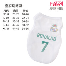 泰迪狗狗衣服夏装透气薄款博美比熊小背心夏季宠物幼犬贵宾空调服 F系列-马德里 16号(建议体重8.5-12.5斤)