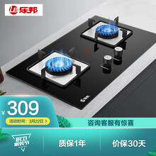 乐邦（LB）JZT-EB01F 燃气灶 4.5KW燃气灶 家用 4.5KW大火力 黑晶面板台嵌两用双灶（天然气）
