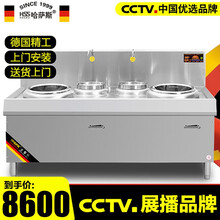 哈萨斯（HASASI）12/15KW双头双尾 商用电磁炉大功率电磁炉商用电磁灶凹面电炒炉电炒锅大炒锅 新锐款 12000W（适用50厘米炒锅）