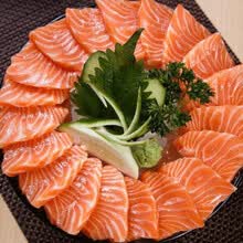 三文鱼(中段)刺身新鲜切割三文鱼生鱼片即食生吃日料生鱼片 5份【去皮边角430克/份】