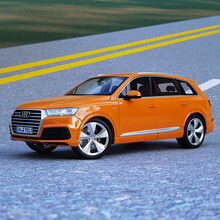 特价 迷你切1:18 2015奥迪 Q7 四门六开合金车模汽车模型 越野车模型  收藏送礼 橙色