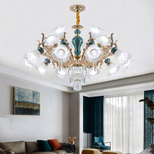 池暝 北欧吊灯客厅灯现代简约餐厅卧室全屋套餐组合创意轻奢家用灯具金 6头-75CM-三色变光