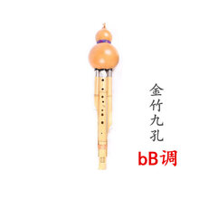 专业演奏型宽音域9孔葫芦丝超七孔八孔 九孔葫芦丝乐器C调降BGF调 金竹9孔(降B调)
