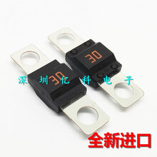 进口汽车螺栓式保险片哈弗H6H2主电源150A100A80A安 发电机保险丝 30A全黑款(1个)