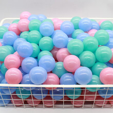 海洋球波波球玩具球婴儿无味毒加厚室内球池宝宝彩色球发 100个7.0cm加厚【马卡色】 经典3色