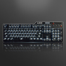 黑爵（AJAZZ）刺客ⅡAK35I合金机械键盘 有线键盘 游戏键盘 110键白光 多媒体吃鸡键盘 电脑键盘 黑色青轴