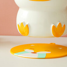 HIDOM希腾 猫碗陶瓷 猫食盆 防打翻 宠物猫咪碗 饮水碗 狗碗食盆陶瓷 宠物用品 小狐餐垫(收藏加购)