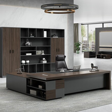 弗纳斯特老板桌办公桌办公家具老板桌办公桌椅组合现代简约板木结合大班台主管桌经理桌总裁桌 左侧柜 色卡一块（定制颜色）