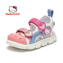 HELLOKITTY 童鞋女童凉鞋 夏季防滑减震沙滩鞋包头防撞宝宝机能鞋 K152A3950桃红23