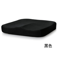 慢回弹记忆棉加厚驾考坐垫办公室电脑椅垫汽车增高练车座垫屁股垫 黑色 40*40无搭扣带(防滑底)