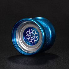 羽凡鸟 炫酷飞龙悠悠球yoyo睡眠超长比赛专用花式铝合金属溜溜球 雪魔黑粉蓝 银盖雪魔