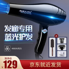 依氏之谜大功率电吹风机家用3000以上沙龙大风力电风筒发廊理发店发型师专用冷热高速电风吹蓝光负离子 升级版4000大风力 蓝光护发