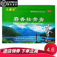 九寨沟 麝香壮骨膏 10贴  镇痛消炎 ，用于风湿痛 关节痛 腰痛 神精痛 肌肉酸痛 扭伤 RK