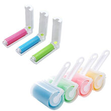 酷思达可水洗衣物除尘滚筒粘毛器便携式衣服除毛除尘器静电刷去毛滚毛器 粘毛器【大蓝+小蓝】【各1个】