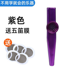木质卡祖笛尤克里里伴奏便携随身小型奇怪冷门简单乐器金属卡祖笛 金属卡祖笛紫色(送5片笛膜)