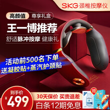 【王一博同款】SKG颈椎按摩器4098颈椎按摩仪肩颈锥按摩器经络电脉冲护颈仪毕业季送老师礼物旗舰店 4098尊贵红